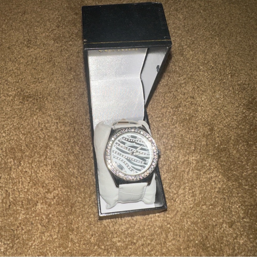 Vernier Zebra Pattern Watch With Rhinestones - image 2